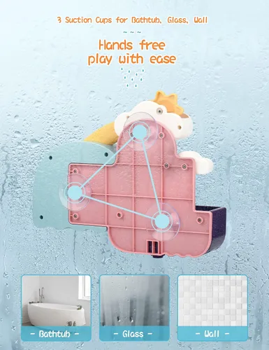 Vista 4 de TI-TOO Juguetes de baño para bebé, divertido juguete educativo de física simple para bañera de agua, juguetes divertidos para chapotear para niños