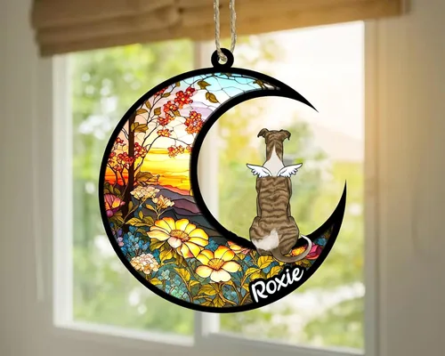 Vista 978 de LOVELYPOD Adorno de Navidad personalizado para perro Basset Hound (marrón) Basset Hound (marrón) adorno para atrapasoles de perro, razas de perros