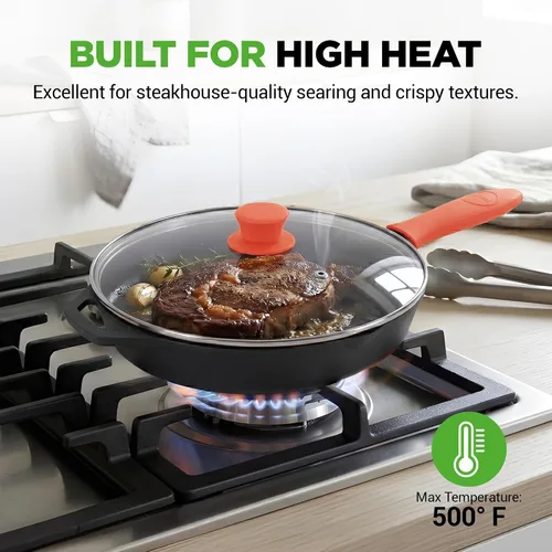 Vista 5 de NutriChef 10 "Pre-sazonado de hierro fundido PFOA-Free Horno Cocina Nón