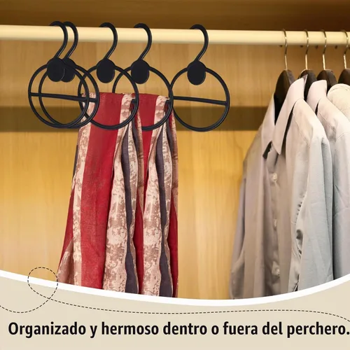 Vista 6 de FoldTier Organizador de plástico para bufandas, 50 unidades, ahorro de espacio, para bufandas, bufandas, pañuelos, almacenamiento de clasificación