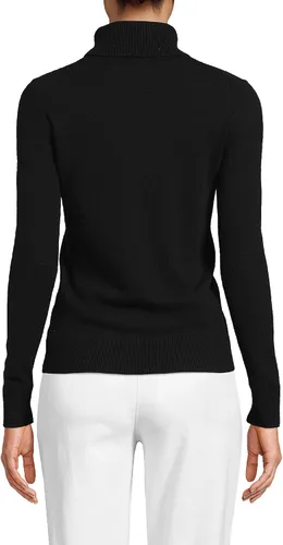 Vista 2 de Lands' End Suéter de cuello alto de cachemira