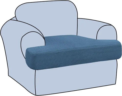 Vista 36 de H.VERSAILTEX Funda elástica para sillón con cojín en forma de T, fundas de cojín en T para sillón y sofá de sala de estar, funda para sofá, funda