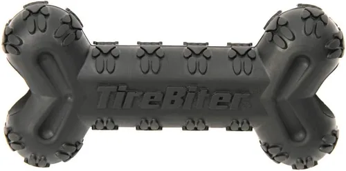 Vista 12 de Mammoth Pet Products TireBiter con cuerda de algodón y poliéster, juguetes de goma natural para masticadores extremos, juguetes para perros