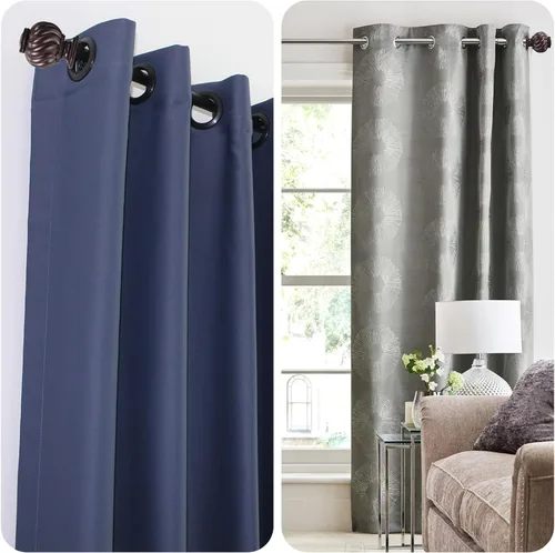 Vista 5 de uxcell Remates de barra de cortina, 2 piezas de plástico para cortinero, tapa de poste de cabeza, decoración para ventana, extremo de riel
