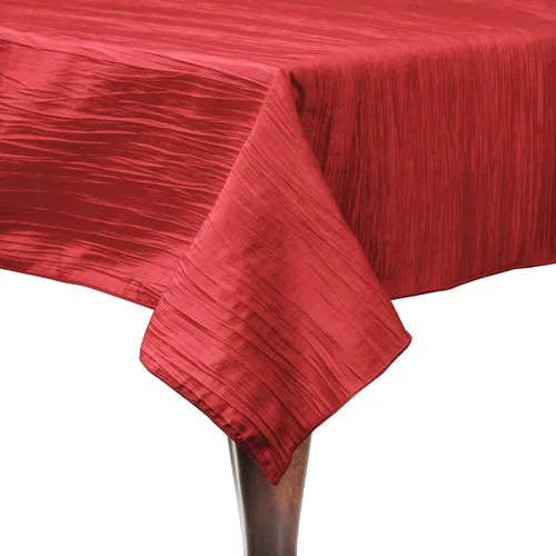 Vista 23 de Ultimate Textile - Paquete de 2 - Tafetán arrugado - Mantel rectangular Delano de 50 x 108 pulgadas, color verde manzana