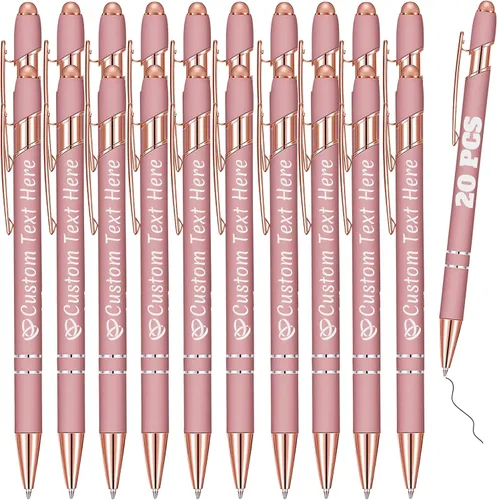 Vista 84 de Bolígrafos personalizados a granel 10 con nombre, grabados con punta de lápiz, bolígrafos de bola personalizados de escritura suave, regalos