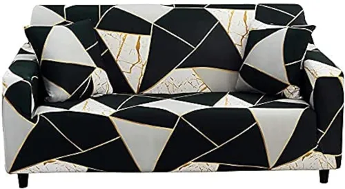 Vista 34 de HOOBUY Funda de sofá estampada, Funda elástica para sillón, funda de sofá biplaza con patrones para sillón con cojines de 2 plazas, Juego de sofá Bd