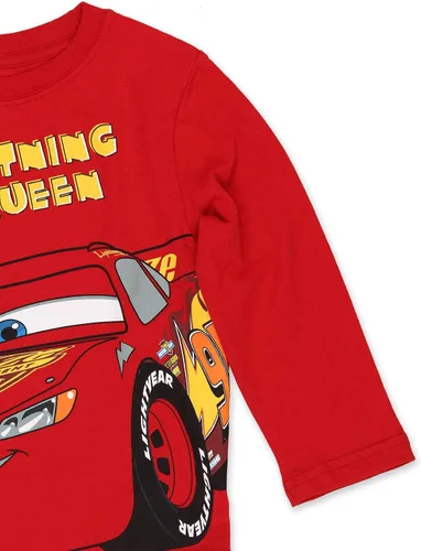 Vista 4 de Disney Cars Rayo McQueen - Camiseta de manga larga para niños pequeños