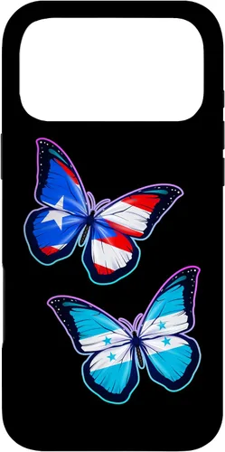 Vista 22 de Honduras Puerto Rico bicultural Roots. Butterfly Version Case for iPhone 17