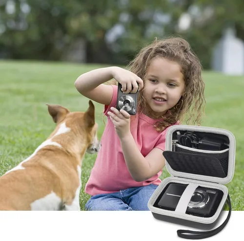 Vista 6 de Boobowl Funda para cámara digital con golpes a prueba de golpes, funda de transporte de viaje compatible con KODAK PIXPRO FZ45 FZ55, para CAMKORY