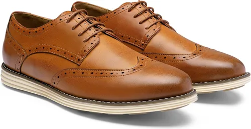 Vista 6 de Vostey Zapatos de vestir para hombre, zapatos de vestir casuales para hombre, zapatos Oxford, zapatos de negocios con punta de ala