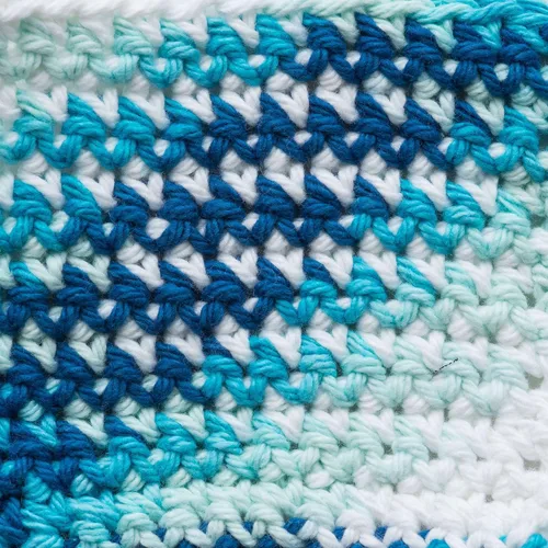 Vista 6 de Lily Sugar'n Cream - Paquete de 6 hilos de 100 % algodón con marcadores de puntada Bella's Crafts (mezcla azul)