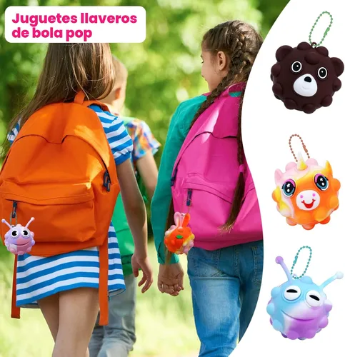 Vista 7 de KissFree PAQUETE DE 18 Pelotas Pop de Animales Recuerdos de Fiesta para Niños, Pelotas Pop 3D Juguetes Fidget, Regalos de Cumpleaños para Niños