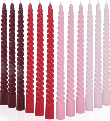 Vista 20 de MAITREYA Velas Cónicas de Color Crema Juego de 12 Velas para Decoración Bodas Fiestas Iglesia - Velas Sin Perfume Que No Gotean, 10 pulgadas