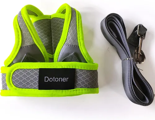 Vista 4 de Dotoner Arnés y correa para gatos, chaleco ajustable a prueba de escapes para gatos, chaqueta para caminar con arnés de malla de aire
