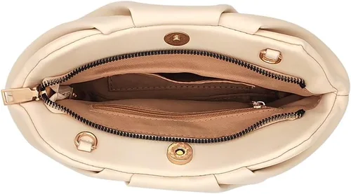 Vista 5 de Bolso de mano para mujer, bolso de noche pequeño con cadena de metal extraíble