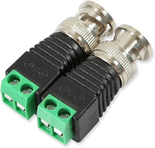 Vista 3 de maxllto CAT5/CAT6 Cable a BNC conector macho, 50 pcs coaxial Cat5/CAT6 a la cámara CCTV BNC Video Balun conector Coaxial tornillo