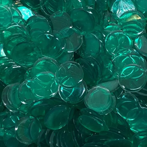 Vista 17 de MR CHIPS Chips de bingo de plástico para juegos 1000 unidades - Mezcla transparente de 7 colores que cuenta 3/4 pulgadas