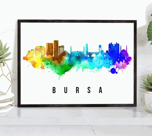 Vista 50 de Póster de Kazan Skyline Rusia, pintura de paisaje urbano de Kazan, póster de Rusia, paisaje urbano de Kazán y estampado de monumentos, arte de pared