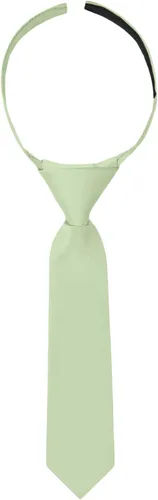Vista 43 de Jacob Alexander Corbata de gancho y bucle de color sólido preatada de 8 pulgadas para niños pequeños Manzana Verde (Apple Green)