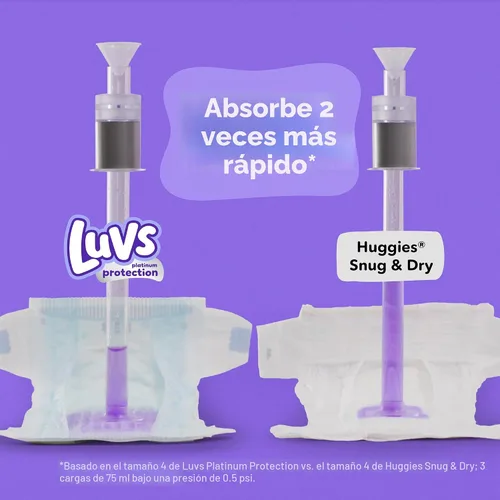 Vista 4 de Luvs Pañales - Tamaño 5, 172 unidades, Bluey Platinum Protection Baby Diaper