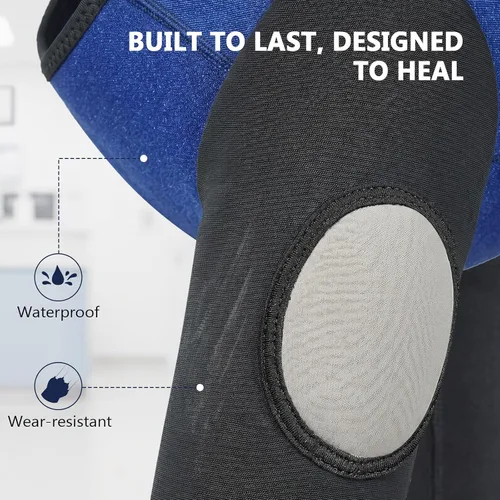 Vista 7 de Funda para pierna delantera para perro para dejar de lamer, protector de codo de perro para cirugía, puntos calientes, heridas, puntadas, granuloma