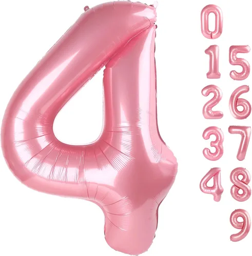 Vista 386 de Globos con números de 40 pulgadas, color negro, para decoraciones de cumpleaños de 10 a 100 años Jumbo 40In & Vibrant Color, With Hanging Holes