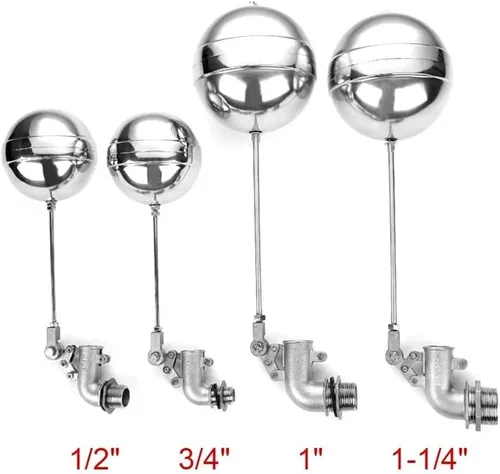 Vista 4 de Adjustable 304 Stainless Steel Float Valve for Water Tanks - Compatible with 1/2", 3/4", 1", 1-1/4" Sizes (DN32) - Durable, Corrosion-Resistant