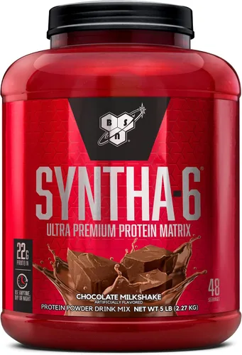 Vista 18 de BSN SYNTHA-6 - Proteína de suero en polvo, crema de piedra fría, sabor Remix de pastel de cumpleaños, caseína micelar, polvo aislado de proteína