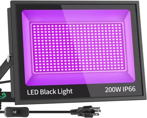 Vista 14 de 100W LED Black Lights with Switch+Plug, IP66 Waterproof, 1 Pack
