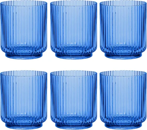 Vista 8 de TarHong Mesa - Vasos de plástico prémium apilables para bebidas y vino, 15 onzas, transparente, juego de 6
