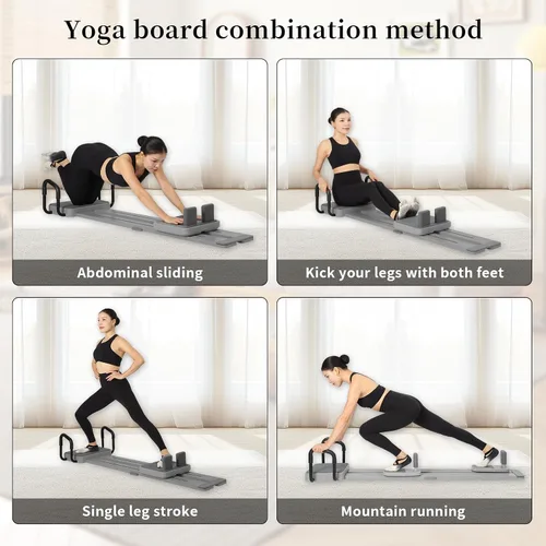 Vista 2 de Reformer de pilates plegable para el hogar 2025 Reformador de yoga: Máquina modular todo en uno para pilates, máquina de esquí y entrenamiento