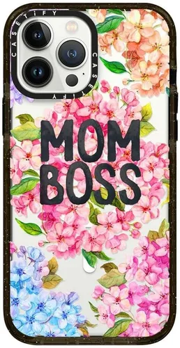 Vista 71 de CASETiFY Funda Impact para iPhone 13 [Protección contra caídas de grado militar 4X de 8.2 pies/Compatible con Magsafe] - #1 Mom - Transparente