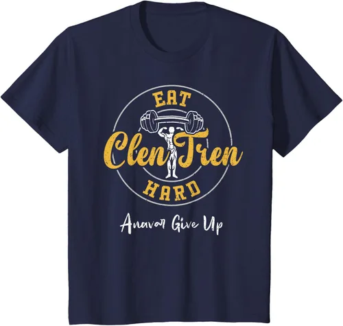 Vista 79 de Culturismo: Comer Clen Tren Hard Anavar Give Up - Camiseta de gimnasio, Negro