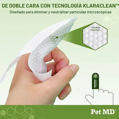 Vista 5 de Pet MD - Toallitas para orejas de perro, con eucalipto y aloe vera para perros, 50