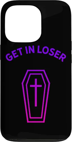 Vista 10 de Pastel Goth Aesthetic Black Gradient Coffin Get in Loser Emo Case for iPhone 17