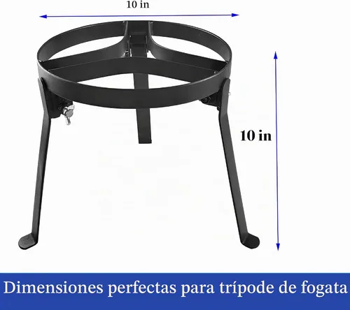 Vista 5 de Trípode de fogata, trípode de camping para cocinar. Soporte de trípode con bloqueo de patas mejorado para trípode de horno holandés. Equipo