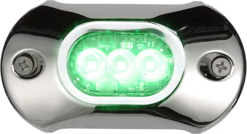 Vista 4 de Attwood 65UW03G LED luz subacuática, bisel de acero inoxidable, luz verde