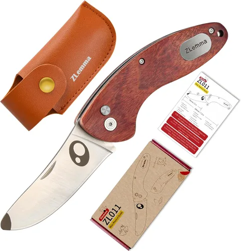 Vista 9 de Cuchillo de bolsillo para niños con clip y punta redondeada segura para el primer cuchillo de niño, cuchillos plegables de iniciación para niños