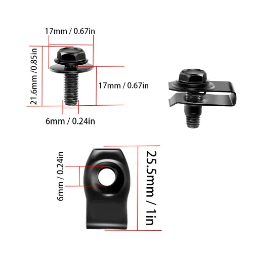 Vista 2 de 35 piezas de pernos de cuerpo de protección contra salpicaduras para motor, forro de guardabarros de parachoques, clips de remache de sujeción, kit
