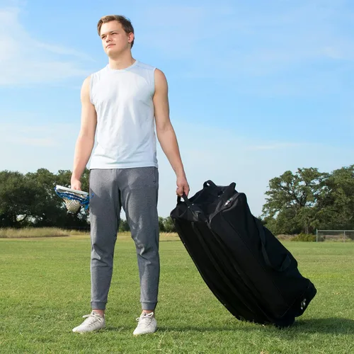Vista 10 de Champion Sports Bolsa Deportiva con Ruedas – Bolsa de Viaje Grande de Nylon para Atletas para Béisbol, Fútbol, Baloncesto, Fútbol Americano, Hockey