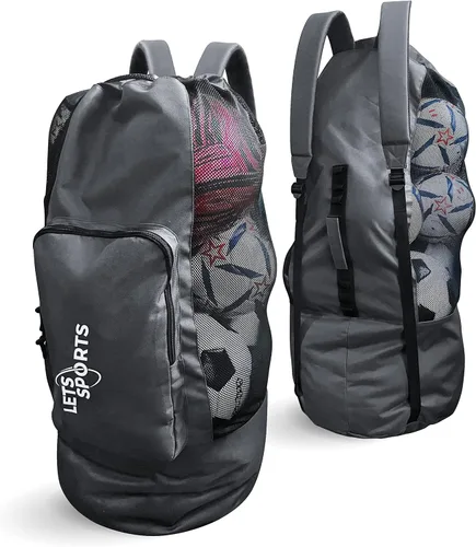Vista 8 de Bolsa para Balones de Fútbol para Baloncesto, Voleibol y Fútbol Americano Bolsas Grandes de Malla con Cordón para Balones Bolsas para Balones
