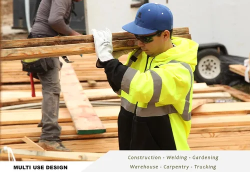 Vista 6 de Strongarm - Guantes Premium de Cuero de Piel de Cabra para Soldadura y Trabajo, para Soldadura, Construcción, Industrial, Jardinería, Mechanix