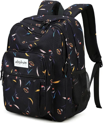Vista 12 de Abshoo Classical Basic Mochila de viaje para escuela resistente al agua. Mochila escolar de espalda., Negro), BPDU1B1