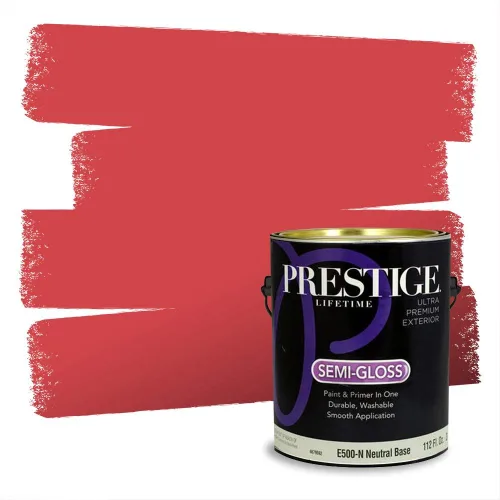 Vista 734 de Prestige Paints Pintura exterior e imprimación en uno, 1 galón, plano, coincidencia comparable de Valspar* Amber Rose*