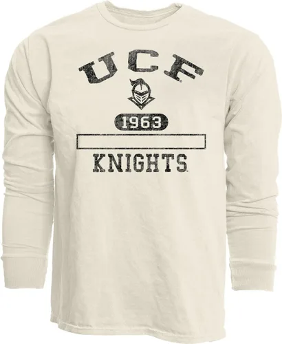 Vista 12 de Blue 84 NCAA Camiseta unisex-adulto de manga larga con licencia oficial de la NCAA, teñida en anillos, color marfil