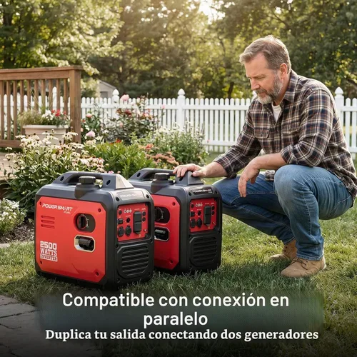 Vista 6 de Generador inversor portátil PowerSmart de 2500 vatios para acampar