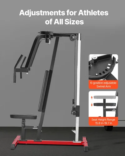 Vista 4 de VEVOR, máquina de apertura de pecho, máquina especializada para tren superior para gimnasio en casa, apertura ajustable y máquina de deltoides
