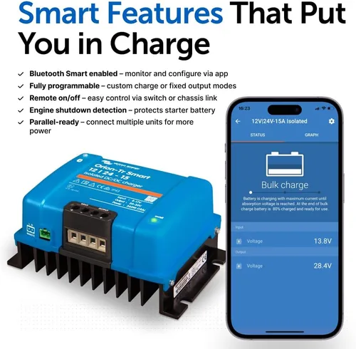 Vista 3 de Victron Energy Orion-Tr Smart cargador CC-CC, aislado, con Bluetooth