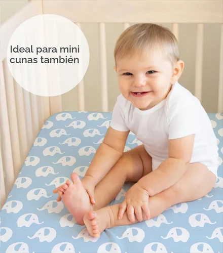 Vista 3 de Sábanas bajeras 100% de algodón orgánico perfectamente compatibles con Graco Pack n Play, Babyletto, Pamo Babe, Hiccapop, Dream on Me, Evenflo, Baby